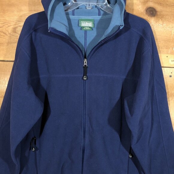 L.L. Bean Polartec Full Zip Fleece Jacket Mens Size Large Windblock Outdoors - Picture 3 of 11